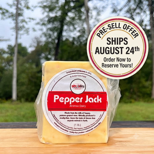 Ahimsa Pepper Jack Cheese — 1 lb **PRE-ORDER** Ships Aug 24th